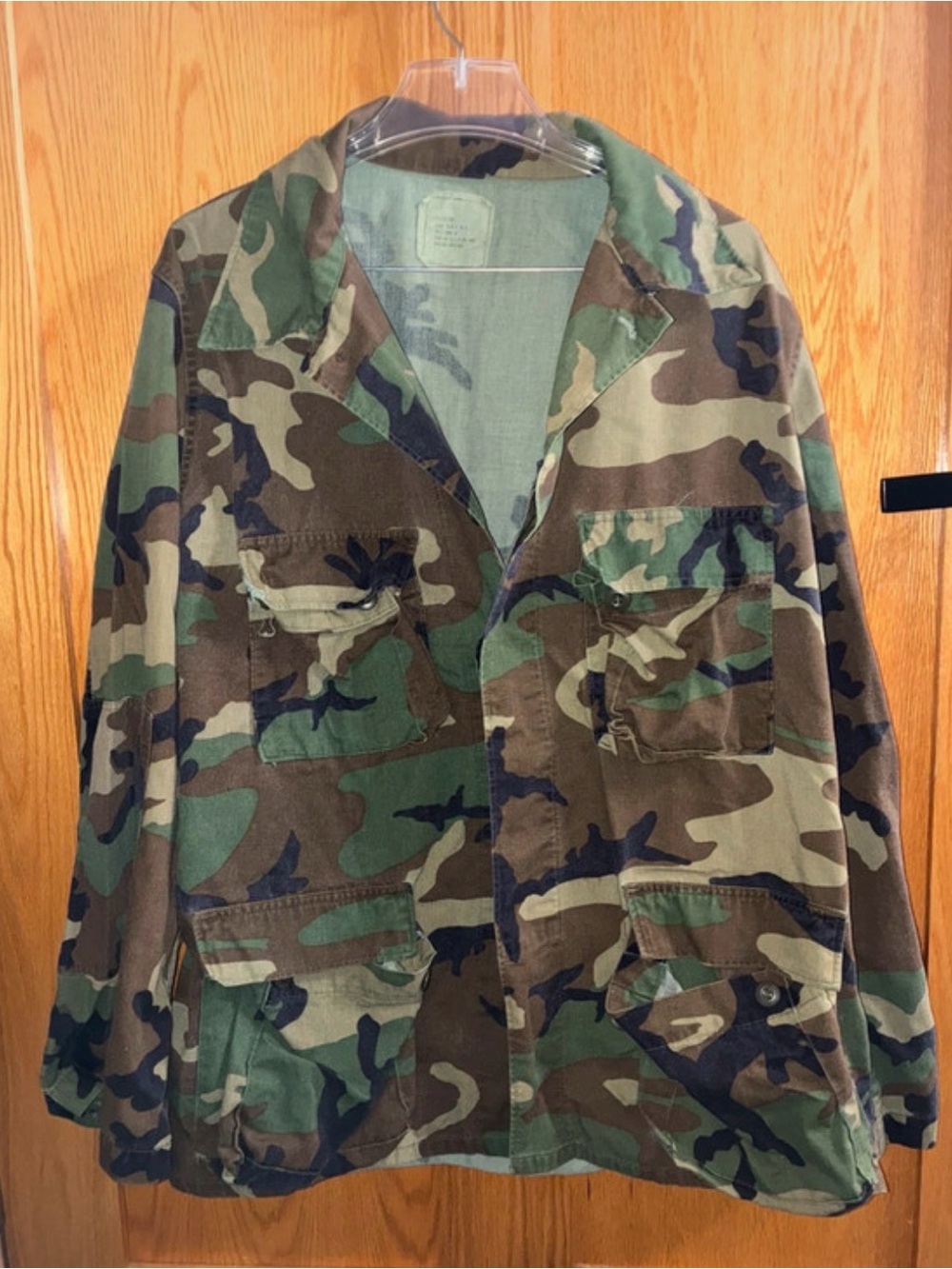 Men's Woodland Camo Field Jacket - Green Camo